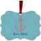 Chic Beach House Christmas Ornament (Front View)