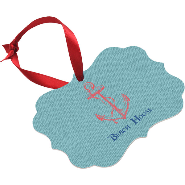 Chic Beach House Christmas Ornament