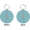 Chic Beach House Circle Keychain (Front + Back)