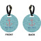 Chic Beach House Circle Luggage Tag (Front + Back)