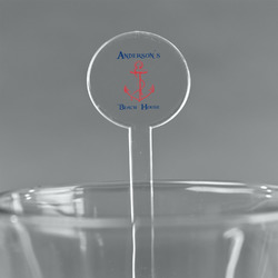 Chic Beach House 5.5" Round Plastic Stir Sticks - Clear