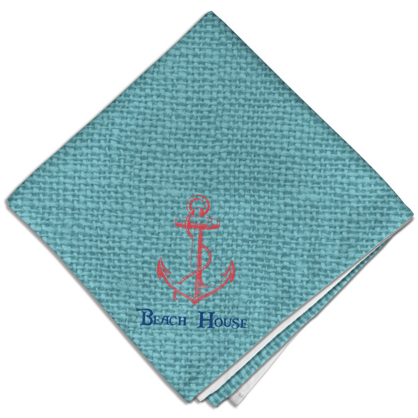 Custom Chic Beach House Cloth Dinner Napkin - Single