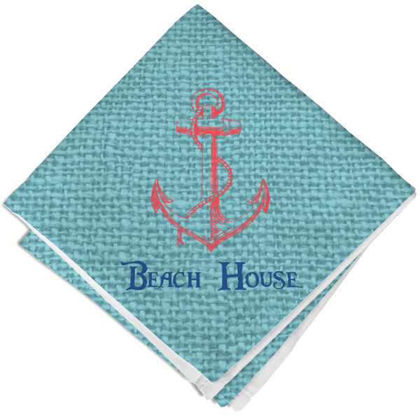 Custom Chic Beach House Cloth Cocktail Napkin - Single