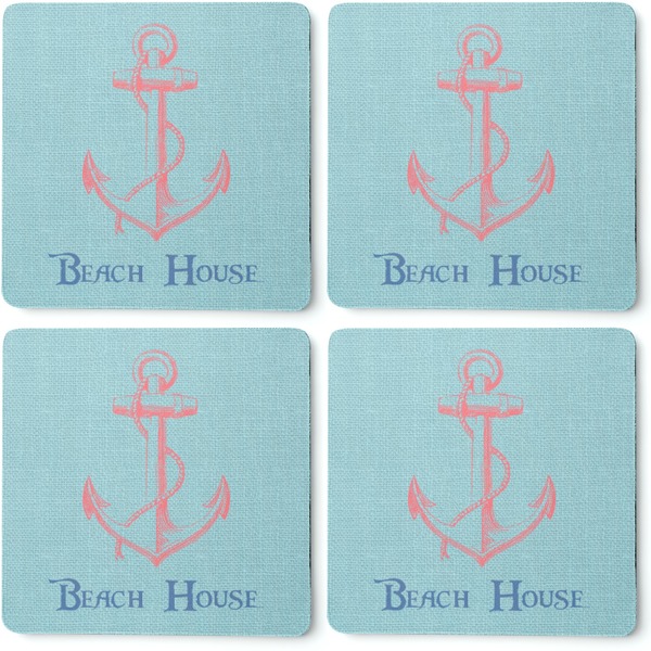 Chic Beach House Coaster Rubber Back - Apvl