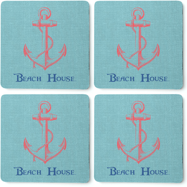 Chic Beach House Coaster Rubber Back - Apvl