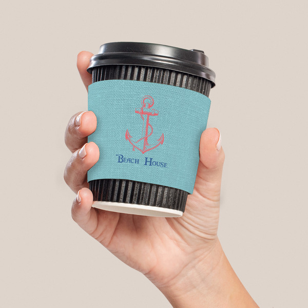 Chic Beach House Coffee Cup Sleeve - LIFESTYLE