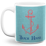 Chic Beach House 11 Oz Coffee Mug - White