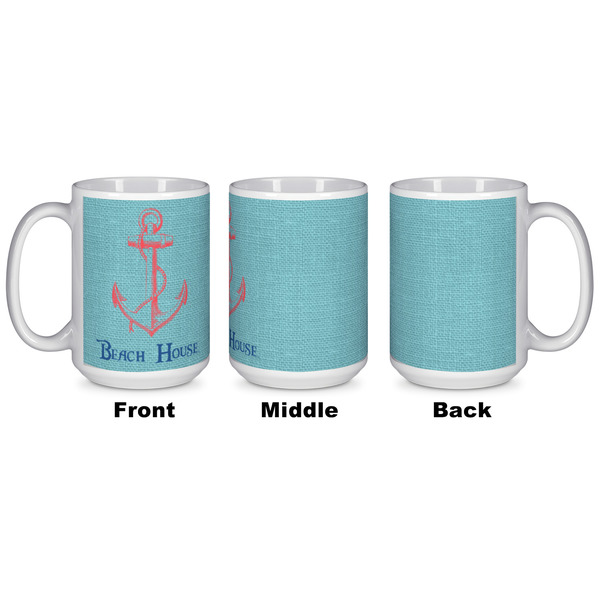 Chic Beach House Coffee Mug - 15 oz - White APPROVAL