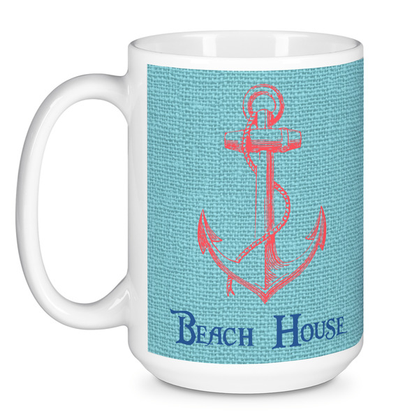 Chic Beach House Coffee Mug - 15 oz - White
