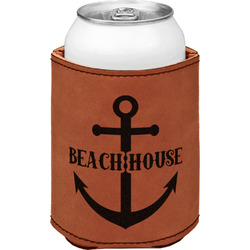 Chic Beach House Leatherette Can Sleeve - Double Sided