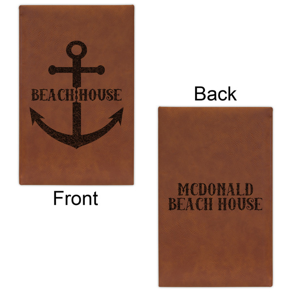 Chic Beach House Cognac Leatherette Journal - Double Sided - Apvl