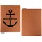 Chic Beach House Cognac Leatherette Portfolios with Notepad - Large - Single Sided - Apvl