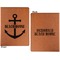 Chic Beach House Cognac Leatherette Portfolios with Notepad - Small - Double Sided- Apvl