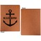 Chic Beach House Cognac Leatherette Portfolios with Notepad - Small - Single Sided- Apvl