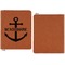 Chic Beach House Cognac Leatherette Zipper Portfolios with Notepad - Single Sided - Apvl