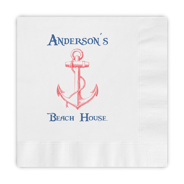 Custom Chic Beach House Embossed Decorative Napkins