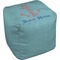 Chic Beach House Cube Poof Ottoman (Top)