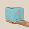 Chic Beach House Cube Favor Gift Box - On Hand - Scale View