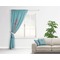 Chic Beach House Curtain With Window and Rod - in Room Matching Pillow