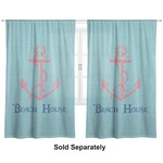 Chic Beach House Curtain Panel - Custom Size