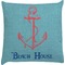 Chic Beach House Decorative Pillow Case (Personalized)