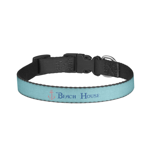 Custom Chic Beach House Dog Collar - Large