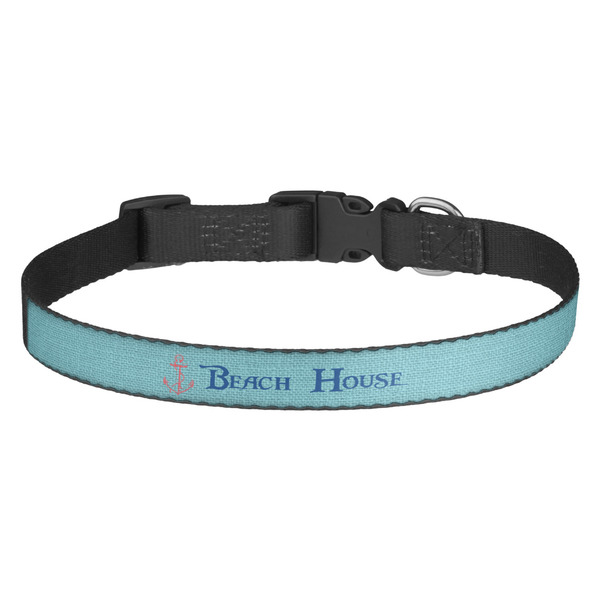 Custom Chic Beach House Dog Collar - Medium
