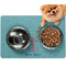 Chic Beach House Dog Food Mat - Small LIFESTYLE