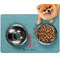 Chic Beach House Dog Food Mat - Small