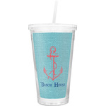 Chic Beach House Double Wall Tumbler with Straw