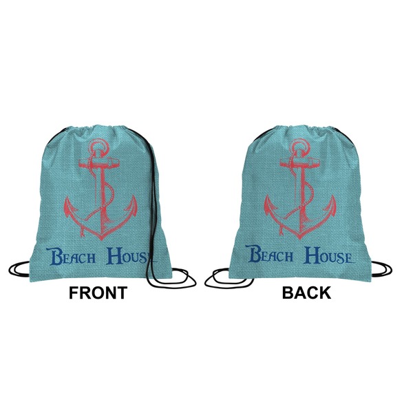 Chic Beach House Drawstring Backpack