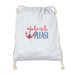 Chic Beach House Drawstring Backpack - Sweatshirt Fleece - Double Sided