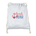 Chic Beach House Drawstring Backpack - Sweatshirt Fleece