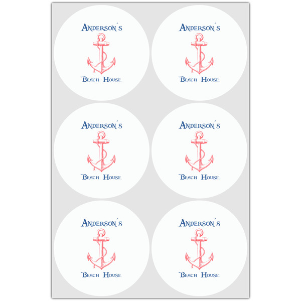 Chic Beach House Drink Topper - Large - Set of 6