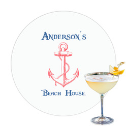 Chic Beach House Printed Drink Topper