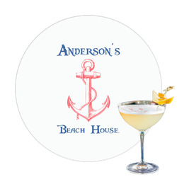 Chic Beach House Printed Drink Topper