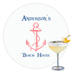 Chic Beach House Printed Drink Topper - 3.5"