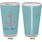 Chic Beach House Pint Glass - Full Color - Front & Back Views