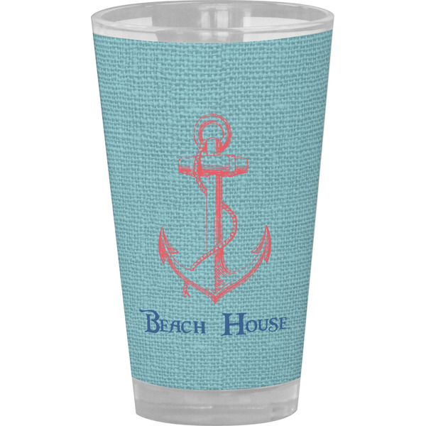 Custom Chic Beach House Pint Glass - Full Color