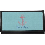 Chic Beach House Canvas Checkbook Cover