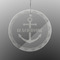 Chic Beach House Engraved Glass Ornament - Round (Front)