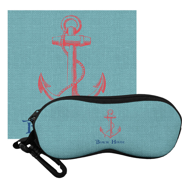 Custom Chic Beach House Eyeglass Case & Cloth