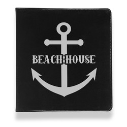 Chic Beach House Leather Binder - 1" - Black