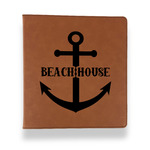 Chic Beach House Leather Binder - 1" - Rawhide