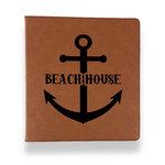 Chic Beach House Leather Binder - 1" - Rawhide