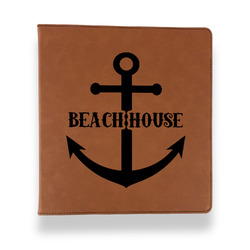 Chic Beach House Leather Binder - 1" - Rawhide