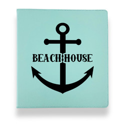 Chic Beach House Leather Binder - 1" - Teal