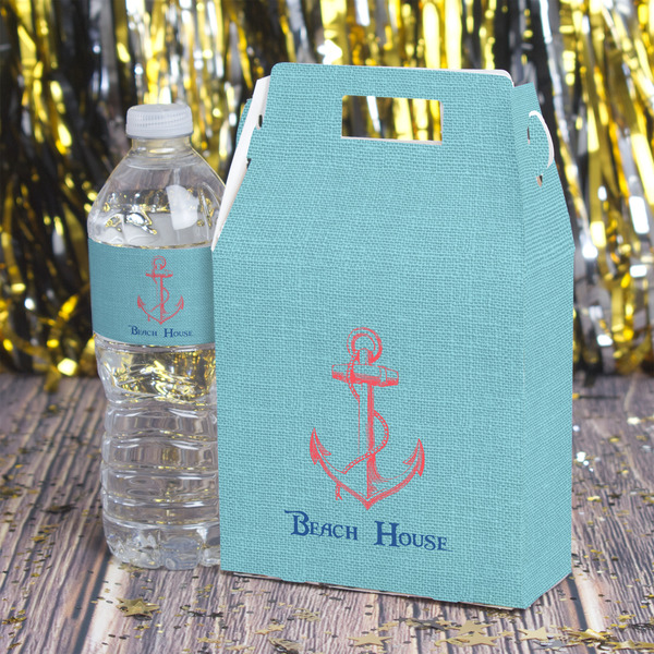 Chic Beach House Gable Favor Box - In Context