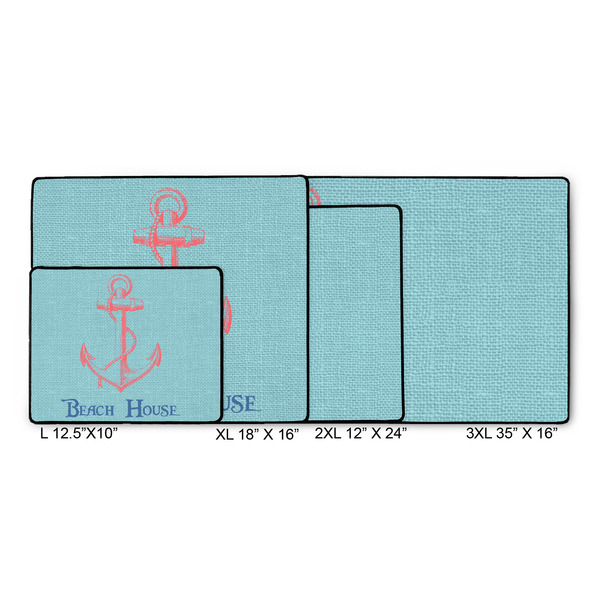 Chic Beach House Gaming Mats - SIZE CHART