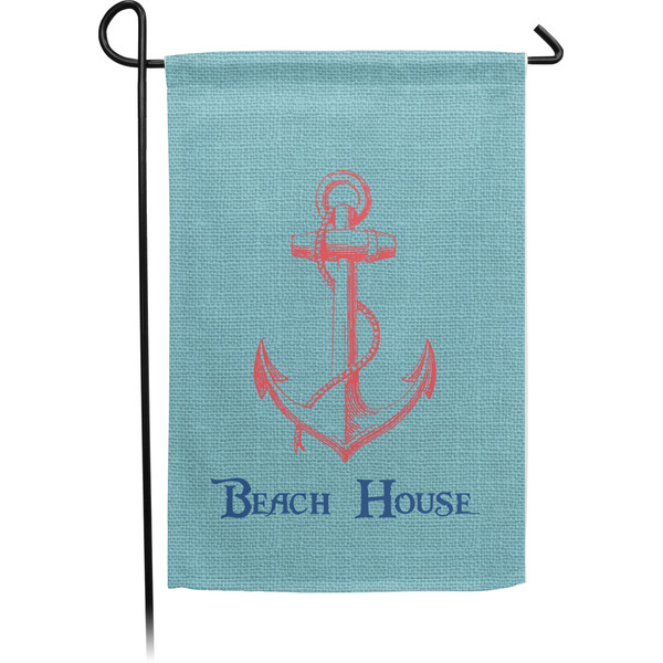 Custom Chic Beach House Garden Flag